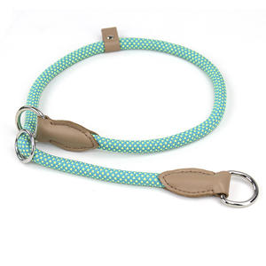 <span class=keywords><strong>Collar</strong></span> de perro Martingale redondo trenzado ecológico <span class=keywords><strong>Collar</strong></span> de entrenamiento de calzo de cuerda con anillo de tope deslizante y tapón ajustable - Product Image 1