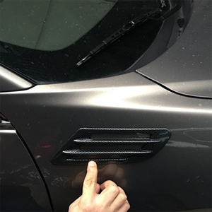 2x <span class=keywords><strong>Auto</strong></span> Laterale <span class=keywords><strong>In</strong></span> Fibra di <span class=keywords><strong>Carbonio</strong></span> Air Vent Copertura Foro di Aspirazione Condotto di Flusso Grill Autoadesivo Della Decorazione - Product Image 6