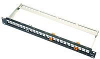 Panel Patch Aksesori Rak Mount Cat6 RJ45 24 Port Ethernet Komputer UTP 1U