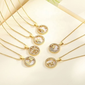Collection Divine Elegance – Collier pendentif choker religieux indien en laiton plaqué or 18 carats et zircon pour femme – Vente en gros - Product Image 2