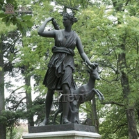 Statue de Diane Armente en bronze grandeur nature TREVI, sculpture de la déesse grecque de la chasse en métal pour la décoration de jardin