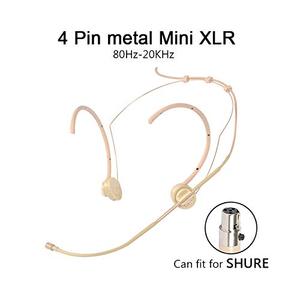 Xách Tay Tai Nghe Có Dây <span class=keywords><strong>Microphone</strong></span> Màu Be Cho Giảng Dạy Không Dây Bodypack Khuếch Đại Giọng Nói Giai Đoạn Ca Hát Mic Condenser Mikrofone - Product Image 4