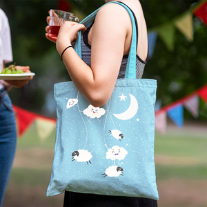 Bolsa de Compras de Algodón, Bolsa de Regalo Reutilizable Grande, Bolsa Personalizada con Estampado - Product Image 3