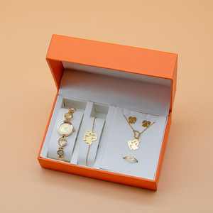 Luxueux moderne exquis européen tranquillement montre Bracelet collier boucles d'oreilles LOGO Commercial personnalité personnalisée pour les femmes - Product Image 4