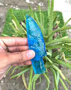 Cuchillos de Cristal Azul Tallados a Mano - Cuchillas Rituales de Cristal Oceánico, Cuchillo de Exhibición Espiritual, Piedra Tallada a Mano, Regalo de Decoración para el Hogar - Product Image 2