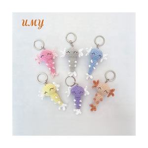 <span class=keywords><strong>Crochet</strong></span> Mini Juguetes Llavero Amigurumi Animales Hecho a mano Axolotl <span class=keywords><strong>Ajolote</strong></span> Plushie <span class=keywords><strong>Crochet</strong></span> Llavero - Product Image 1
