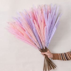 ช่อดอกแพมพัสประดิษฐ์ CallaFloral สีชมพูแชมเปญ แดงกุหลาบ สำหรับตกแต่งงานแต่งงานและบ้าน ขนาด 60 ซม. ก้านเดี่ยว สไตล์ INS - Product Image 2