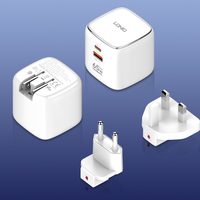 Adaptateur secteur LDNIO Q2617 GaN 65W, prise EU/US, 3 ports QC 3.0 Type-C PD, chargeurs de téléphone portable de voyage, chargeur GaN 65W