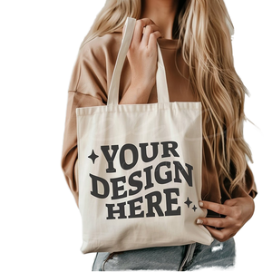 Sac fourre-tout en toile de coton écologique - Achetez un sac fourre-tout promotionnel personnalisé avec impression, sac de shopping en toile <span class=keywords><strong>vierge</strong></span> pour femmes - Product Image 1