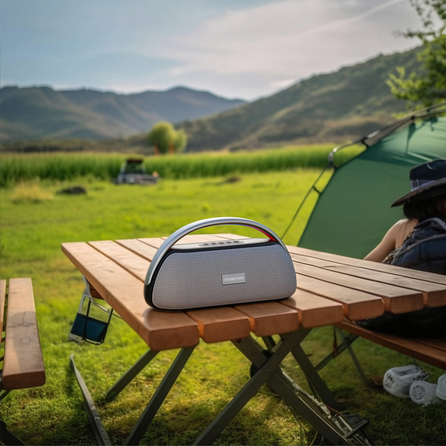 2 Speaker 20W Bass LED Super Boombox Portable Wireless Bluetooth for Outdoor Use Waterproof Plastic USB RGB Battery Home Theatre