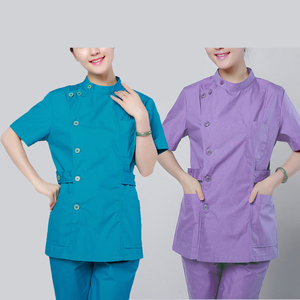 Blue Short-Sleeved Surgical Clothing Beauty Oral Pet Doctor <strong>Uniforms</strong> Lab Coat Pharmacy Nurse Set Pet <strong>Clinic</strong> Veterinary Office - Product Image 5
