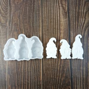 Molde de silicona para cupcakes S1536 Ins 3D ecológico de Papá Noel, adornos de combinación de PC hechos a mano para herramientas de horneado, arte de resina de yeso - Product Image 3