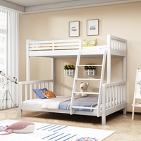 Lit superposé double pour enfants et adultes, haut et bas, en acier, moderne, minimaliste, personnalisable avec rangement