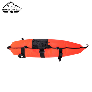 Flotteur de bouée de torpille en nylon de chasse sous-marine avec <span class=keywords><strong>gonfleur</strong></span> oral et drapeau de plongée, anneaux en D en acier inoxydable, bouée de pêche sous-marine haute visibilité - Product Image 2