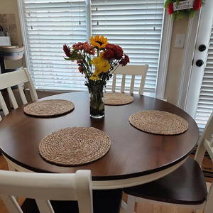 Wholesale Customs Eco-friendly Anti-slip Modern Handmade Natural Rattan Water Hyacinth Woven <b>Placemats</b> <b>for</b> Wedding Dining <b>Table</b> - Product Image 5
