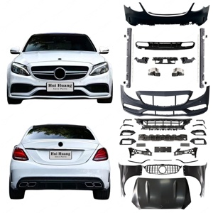 Kit de carrosserie de rénovation d'usine pour mercedes-benz classe C W205 C180 C200 C260 C300 <span class=keywords><strong>4MATIC</strong></span> mise à niveau vers W205 1:1 E63 <span class=keywords><strong>AMG</strong></span> Style - Product Image 1