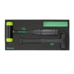 Juego de martillos de goma Fasano de 40 mm y 45 mm con doble cabezal para herramientas de reparación automotriz - Product Image 1