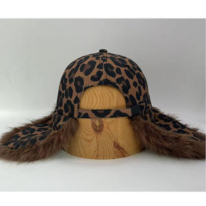 귀 플랩 야구 모자/귀 플랩 모자/모피 귀마개가있는 표범 야구 모자 모자 - Product Image 3