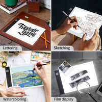 Dessin lumineux Portable Simple Ultra-Mince Trois Lumineux Dimmable Table Copie Tracing Board Led Light Box Pad pour Animation 2D