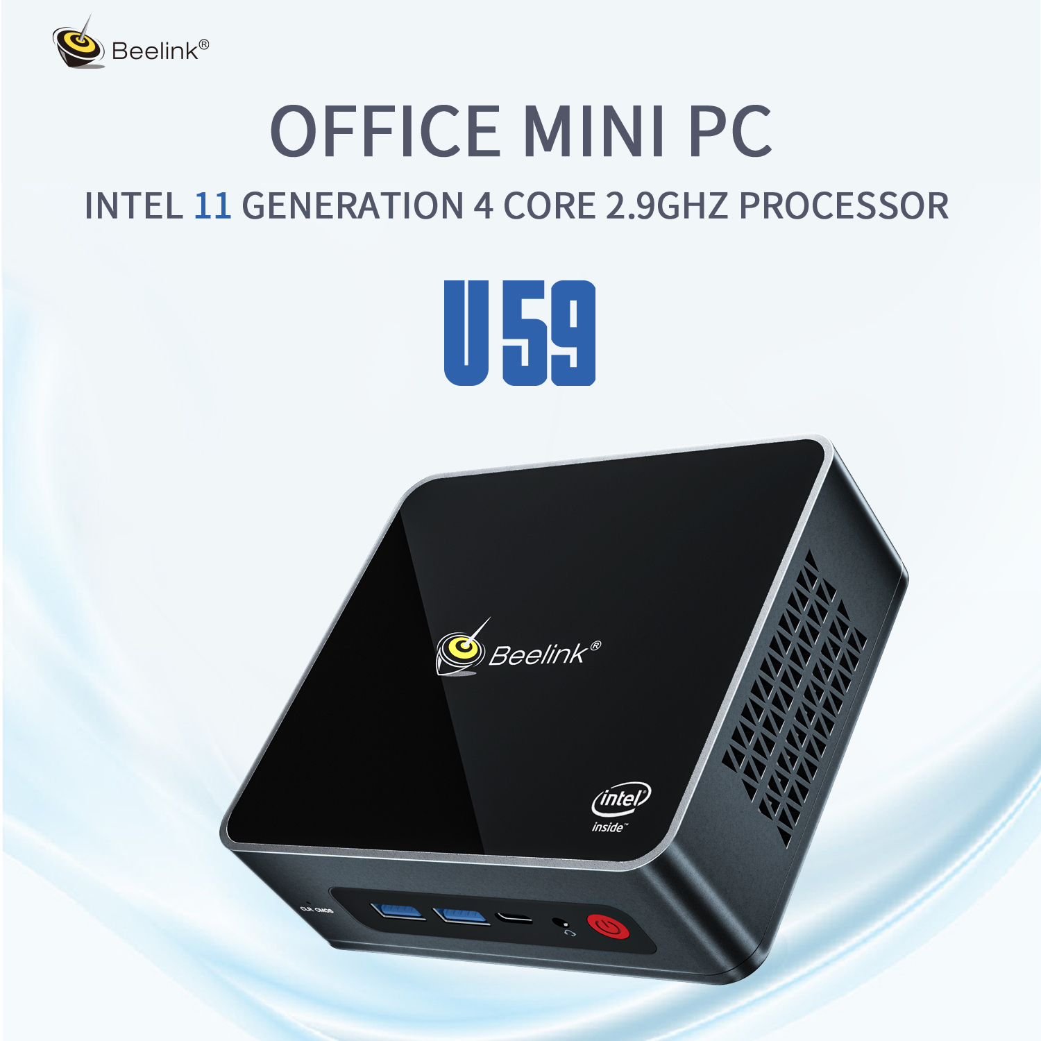 Mini PC Beelink U59 with Intel Core i5-N5095, 8GB RAM, 256GB SSD