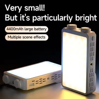 Lampe de remplissage portable LED bicolore 40W pour appareil photo, lampe vidéo de studio photo 4400mAh avec poignée pour photographie sur caméra, en plastique