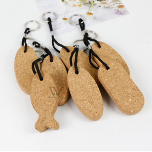 Portachiavi in Sughero Personalizzabile con Stampa su un Lato, Grande Galleggiante da Spiaggia, Anello Portachiavi in Sughero Personalizzato - Product Image 1