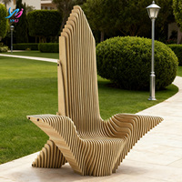 Sculpture Moderne en Bois Minimaliste, Forme Spéciale, Aspect Réaliste, Entretien Facile, pour Maison, Bureau et Usage Commercial