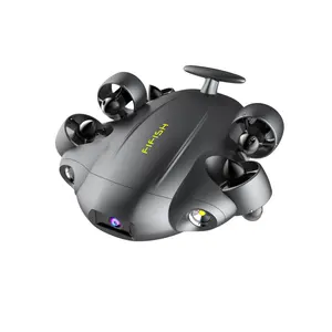 Mini rov submarino camoro para mergulho, drone vr subaquático com câmera 4k 14400mah 6000 lúmen para resgate de inspeção