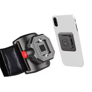 Quick Release Outdoor Sport Running Armband With Portable Magnetic Cell Phone Stand Detachable Phone Holder