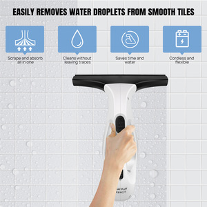 Electric Water Absorbing Window Glass Cleaner Window <b>Squeegee</b> Portable Household with Spray Bottle - Product Image 2