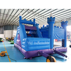 Château gonflable gonflable de princesse en PVC commercial avec toboggan fête pour enfants sautant maison de rebond Combo Chine vente location - Product Image 4