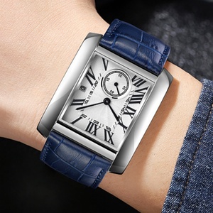 Reloj de Pulsera de Cuero Genuino de Lujo para Mujer, Diseño Cuadrado Mini, Esfera de Azúcar, Estilo Retro Minimalista Versátil, Venta Directa de Fábrica - Product Image 5