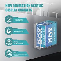 Vitrine d'exposition en acrylique transparent de qualité supérieure PMMA pour boîte de boosters Pokémon, idéale pour une utilisation sur bureau