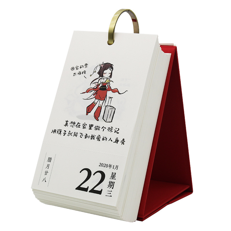 Custom 2022 Wholesale Printing Table Calendar Office Home Perpetual Daily Desk Calendar