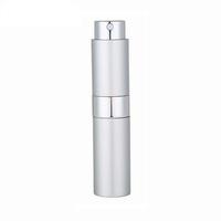 Stock 10ml Portable Or Noir Mat Aluminium Métal Twist up Décant Recharge Rechargeable Parfum Atomiseur Pompe Vaporisateur