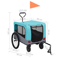 Remorque à vélo et poussette de jogging 2-en-1 pour bébé ou animal de compagnie pour le camping, la marche, la randonnée et le vélo.