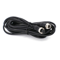 Câble de caméra étanche 3m M8 mâle-mâle, connecteur de transmission de données vidéo, corps en laiton nickelé, gaine en PVC, combinaison HITEC