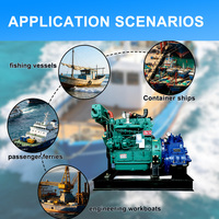 Moteur diesel marin hors-bord 4 à 6 cylindres refroidi par eau, 4 temps, démarrage électrique, pour bateau de pêche