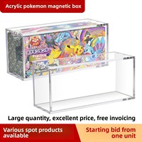 Boîte de rangement pour cartes anti-UV, boîte magnétique pour figurines, boîte d'entraînement en acrylique premium ETB pour objets de collection