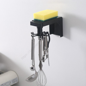 Crochet télescopique rotatif E1700 en gros – Outil de rangement simple pour cuisine, support mural en plastique pour cuillères - Product Image 4