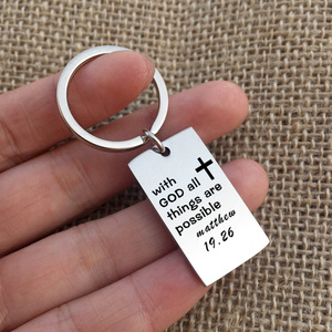 Actividades personalizadas, joyería cristiana, etiquetas <span class=keywords><strong>de</strong></span> acero inoxidable para perros, llavero cruzado con Dios religioso grabado, joyería <span class=keywords><strong>de</strong></span> <span class=keywords><strong>la</strong></span> <span class=keywords><strong>Biblia</strong></span> - Product Image 3