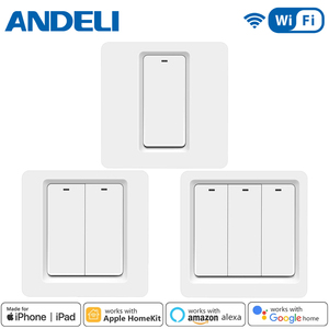 Apple HomeKit-Botón de interruptor táctil para hogar inteligente, funciona con <span class=keywords><strong>Alexa</strong></span>, <span class=keywords><strong>Google</strong></span> <span class=keywords><strong>Home</strong></span>, <span class=keywords><strong>Siri</strong></span>, con o sin cable neutro, producto en oferta - Product Image 2