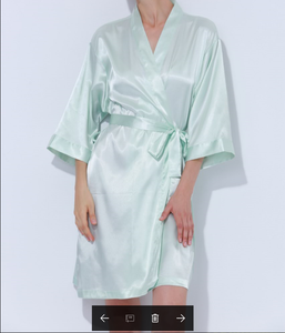 FUNG 3019 2024 yeni tasarım gecelik pijama özelleştirilmiş pijama gece takım elbise ipek benzeri saten lüks kadın pijama - Product Image 3