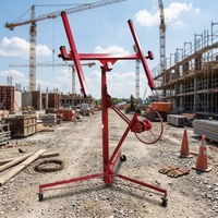 Nouvel élévateur manuel pour panneaux de plâtre, outil de levage de plaques de plâtre avec élingue à câble, élévateur de plafond et de porte, chariot de levage de tôles