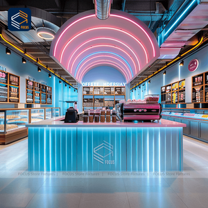 Diseño personalizado de heladería con vitrinas LED que cambian de color - Product Image 6