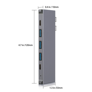 <span class=keywords><strong>Thunderbolt</strong></span> 3 için 8-in-<span class=keywords><strong>1</strong></span> çoklu USB tip C Macbook için <span class=keywords><strong>HUB</strong></span> Pro 13/15 dahili 40Gbps SD Micro SD 5K 60Hz 100W PD hızlı şarj - Product Image 4