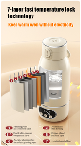 Calentador de Biberones Portátil, Hervidor de Agua Eléctrico, Calentamiento Rápido de <span class=keywords><strong>Leche</strong></span> Materna y Fórmula, Hervidor Eléctrico de Viaje - Product Image 6