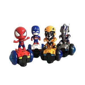 ของเล่นปรับสมดุลกิมบอลไฟฟ้ารูปรถยนต์สไปเดอร์แมนพร้อม360ไฟดนตรีหมุนได้สำหรับเด็กผู้ชายของขวัญวันหยุดทำจากพลาสติก - Product Image 1