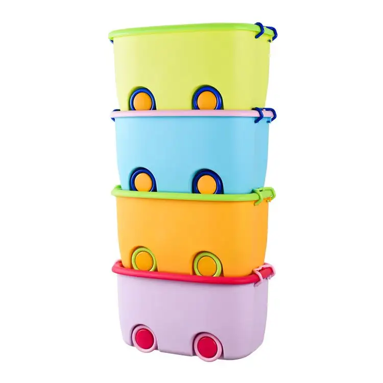 Çocuklar için yüksek kaliteli oyuncak saklama kutusu kalınlaşma renkli oyuncak saklama kutusu