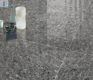 Azulejos de Imitación Mármol Gris Oscuro Brillante a Precio Económico, Azulejos Pulidos para Vestíbulo y Sala de Estar, Tamaño 600X600mm - Product Image 1